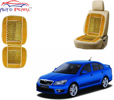 AUTO PEARL Polyester, Cotton Seating Pad For  Skoda Laura(Front Seats Beige)