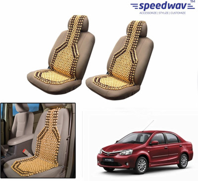 

Speedwav Wooden Bead Seating Pad For Toyota Etios(Front Seats Brown)