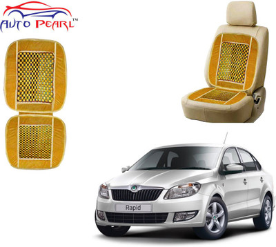 AUTO PEARL Polyester, Cotton Seating Pad For  Skoda Rapid(Front Seats Beige)