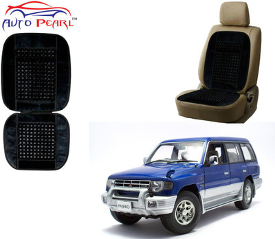 AUTO PEARL Polyester, Cotton Seating Pad For  Mitsubishi Pajero(Front Seats Black)