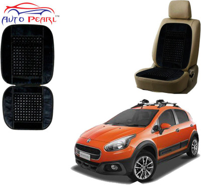 AUTO PEARL Polyester, Cotton Seating Pad For  Fiat Avventura(Front Seats Black)