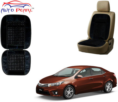 AUTO PEARL Polyester, Cotton Seating Pad For  Toyota Altis(Front Seats Black)