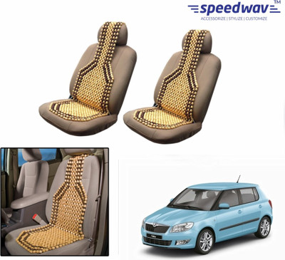 

Speedwav Wooden Bead Seating Pad For Skoda Fabia(Front Seats Brown)