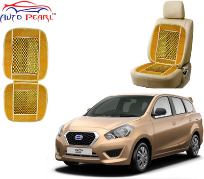 AUTO PEARL Polyester, Cotton Seating Pad For  Datsun Go+(Front Seats Beige)
