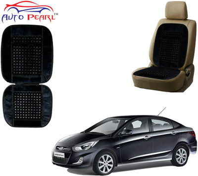 AUTO PEARL Polyester, Cotton Seating Pad For  Hyundai Verna Fluidic(Front Seats Black)