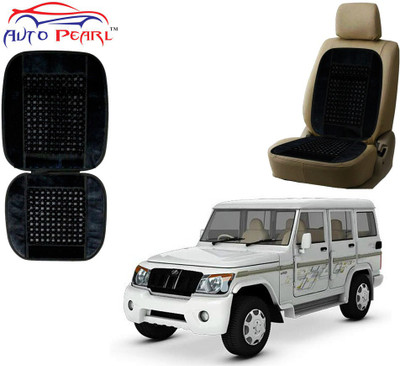 AUTO PEARL Polyester, Cotton Seating Pad For  Mahindra Bolero(Front Seats Black)