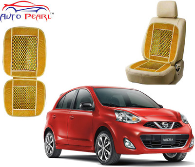 AUTO PEARL Polyester, Cotton Seating Pad For  Nissan Micra(Front Seats Beige)