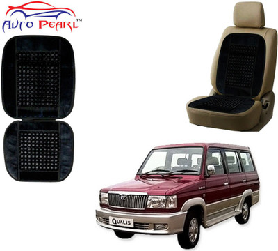 AUTO PEARL Polyester, Cotton Seating Pad For  Toyota Qualis(Front Seats Black)