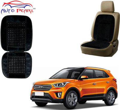 AUTO PEARL Polyester, Cotton Seating Pad For  Hyundai(Front Seats Black)