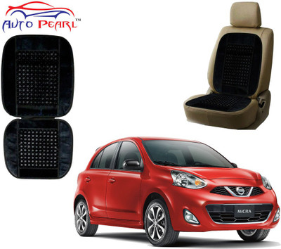 AUTO PEARL Polyester, Cotton Seating Pad For  Nissan Micra(Front Seats Black)