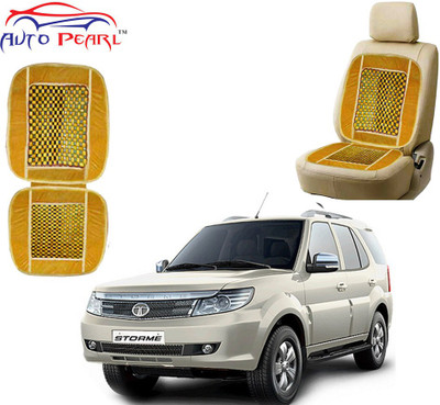 AUTO PEARL Polyester, Cotton Seating Pad For  Tata Safari Storme(Front Seats Beige)