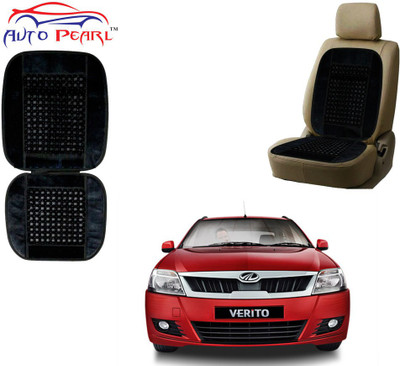 AUTO PEARL Polyester, Cotton Seating Pad For  Mahindra Verito(Front Seats Black)