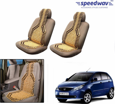 

Speedwav Wooden Bead Seating Pad For Tata Indica Vista(Front Seats Brown)