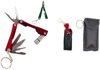 

Speedwav 9 in 1 Micro Plier Tool Kit LED Flash Light Knife Blade Cutter Key Ring 31 21 11 Vehicle Tool Kit
