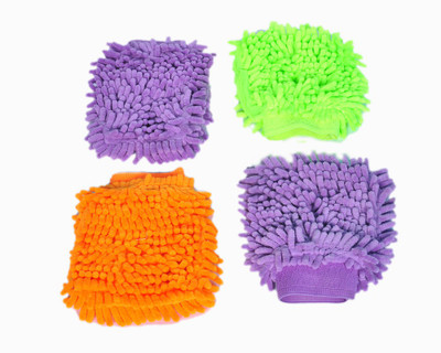 Life Line Services Microfiber Vehicle Washing  Hand Glove(Pack Of 4)