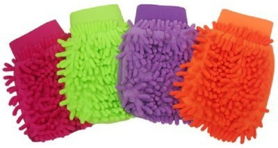 Mayatra's Microfiber Vehicle Washing Hand Glove(Pack Of 4)