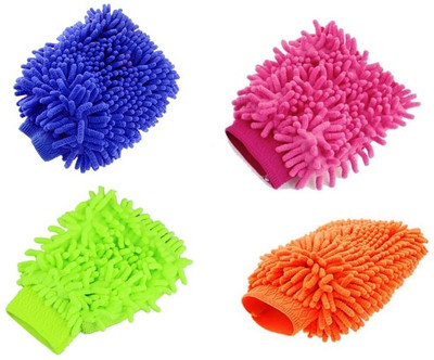 

ManeKo Microfiber Vehicle Washing Hand Glove(Pack Of 4)