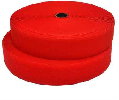 

Vardhman Hook & loop tape industrial quality, 3/4 inches (20 mm) width, color red , pack of 25 mts Sew-on Velcro(Red)