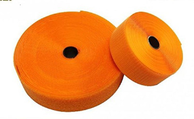 

Vardhman Hook & loop tape industrial quality, 3/4 inches (20 mm) width, color orange, pack of 5 mts Sew-on Velcro(Orange)