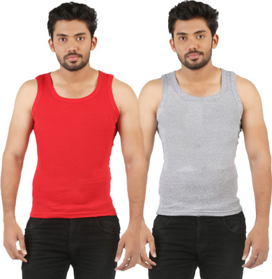

Wyatt Men Vest(Pack of 2, Grey;red