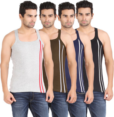 

Zippy Men's Vest(Pack of 4), Black;blue;green;melange