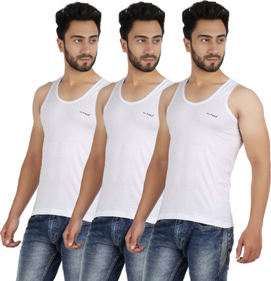 

Mr.Fake Men's Vest(Pack of 3), White
