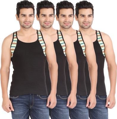 

Zippy Men's Vest(Pack of 4), Black