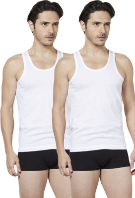 

Tuna London Men Vest(Pack of 2, White