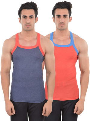 

EXASIZE MEN'S Vest(Pack of 2), Dark blue;red