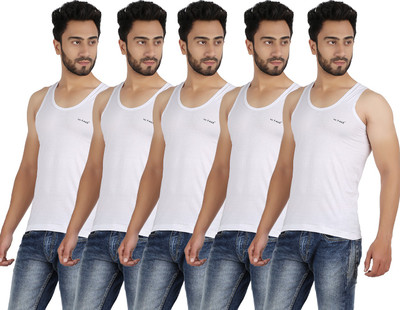 

Mr.Fake Men Vest(Pack of 5, White