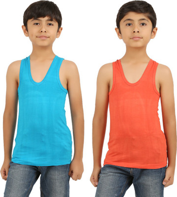 RAA Vest For Baby Boys Cotton(Orange, Orange & blue