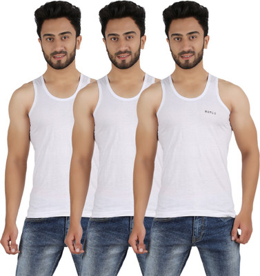 

Romio Men Vest(Pack of 3, White