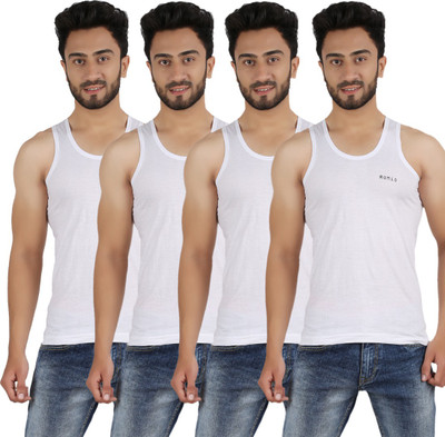 

Romio Men Vest(Pack of 4, White