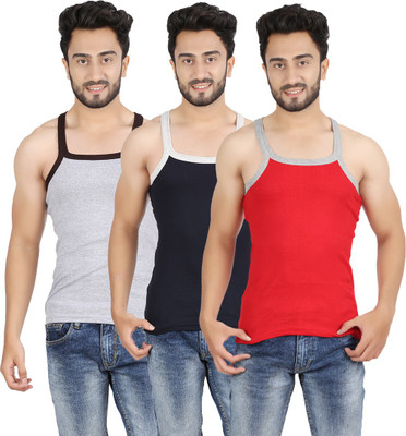 

Mr.Fake Men's Vest(Pack of 3), Dark blue;grey;red