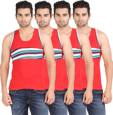 Zippy Men Vest(Pack of 4, Red
