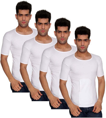 

Nitlon Men Vest(Pack of 4, White