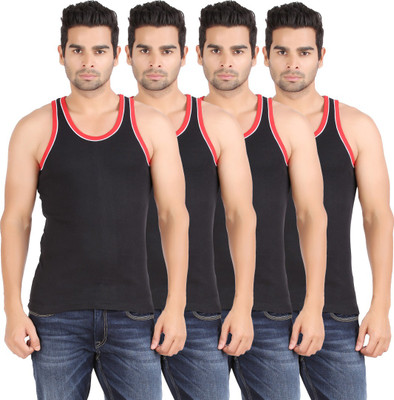 

Zippy Men's Vest(Pack of 4), Black