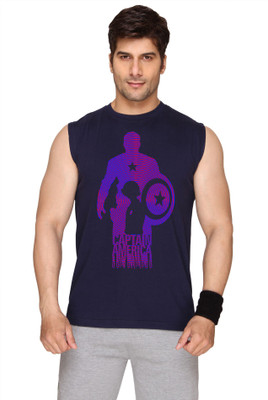 

SayItLoud Printed Men's Round Neck Blue T-Shirt