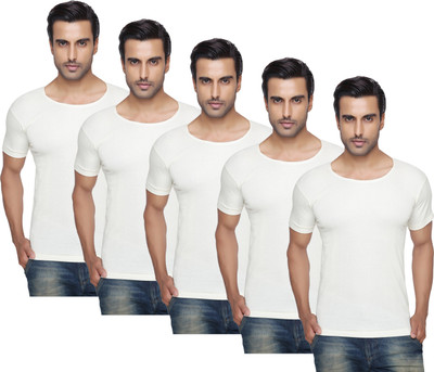 

Nitlon Men Vest(Pack of 5, White