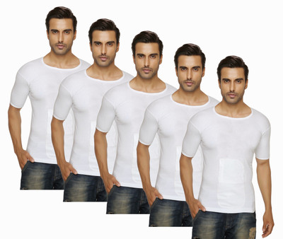 

Nitlon Men Vest(Pack of 5, White