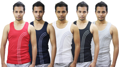 

Barry and Clark Men Vest(Pack of 5, Multicolor