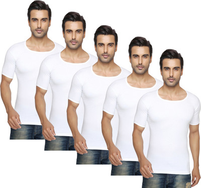 

Nitlon Men Vest(Pack of 5, White