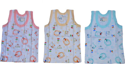 

NammaBaby Vest For Baby Girls Cotton(Multicolor, White