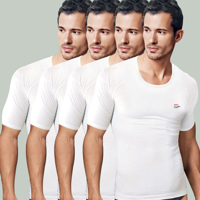

Rupa Men Vest(Pack of 4, White