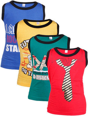 

Gkidz Boys Printed Cotton T Shirt(Multicolor, Pack of 4, Red