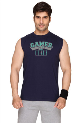 

SayItLoud Printed Men's Round Neck Blue T-Shirt