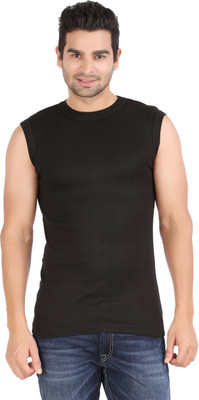 

Zippy Solid Men' Round Neck Black T-Shirt