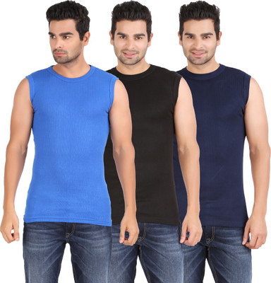 

Zippy Men's Vest(Pack of 3), Black;blue;dark blue