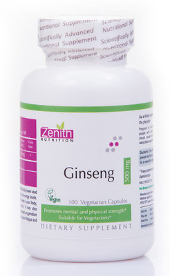 Zenith Nutrition Ginseng-500mg-100 Nos(100 No)