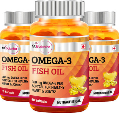 

St.Botanica Fish Oil 1000mg - 300mg Omega 3 (Pack Of 3)(180 No)